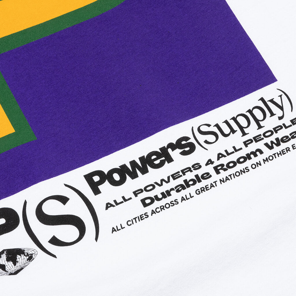 Block "P" S/S Tee - White