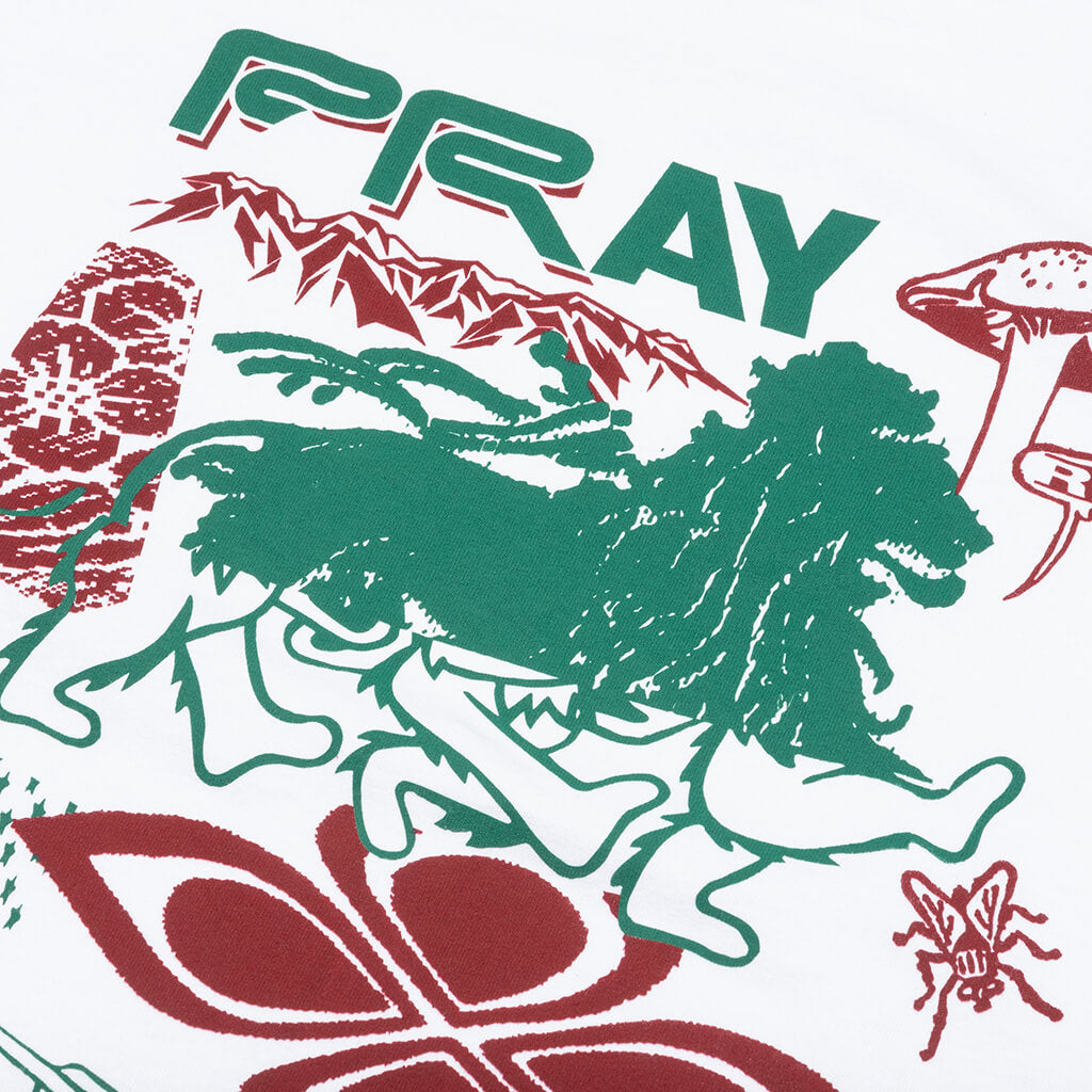 Pray Collage S/S Tee - White