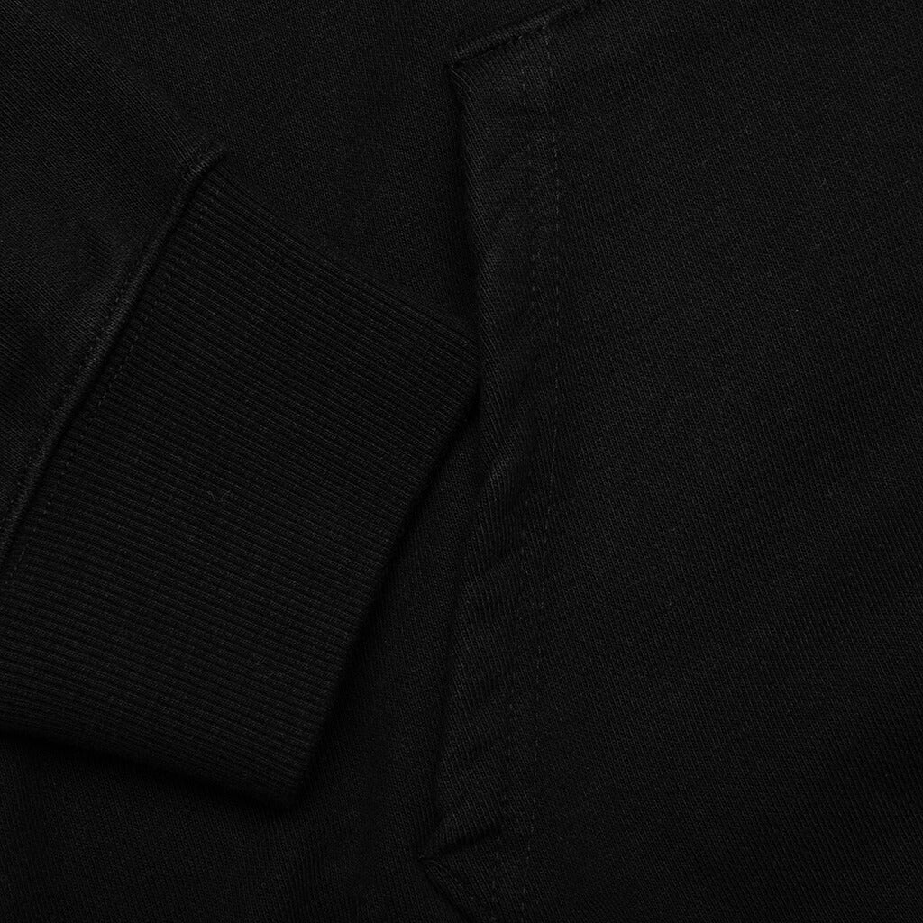 Printed Charm Logo Hoodie - Black