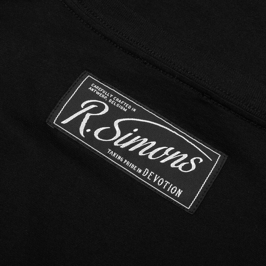 Oversised T-Shirt With Printed Pocket Holes - Black