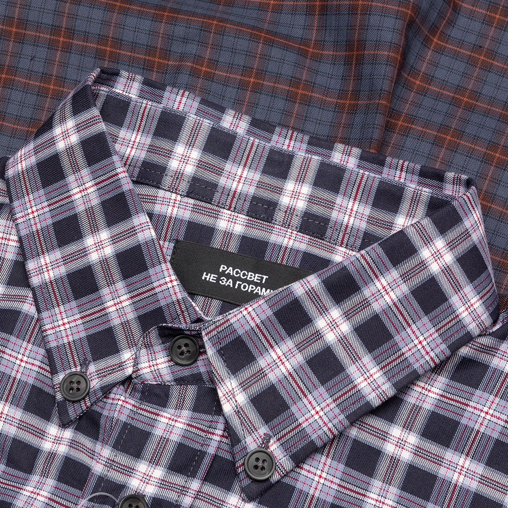 Mixed Checker Shirt - Mixed Check Grey