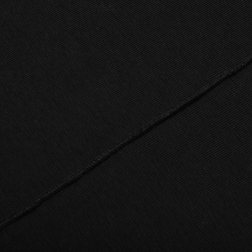 Rib Knit Logo Tee - Black