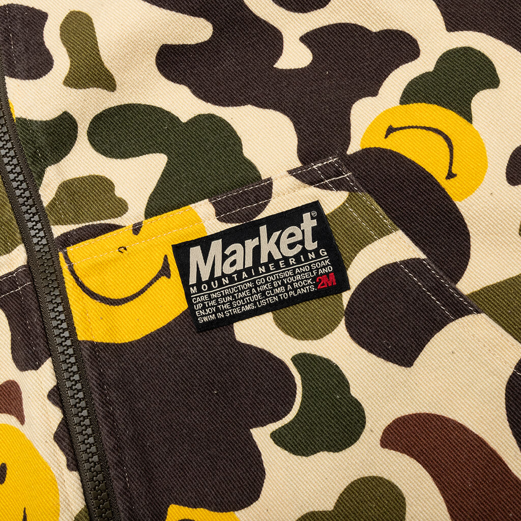 Smiley Camo Zip Jacket - Woodland