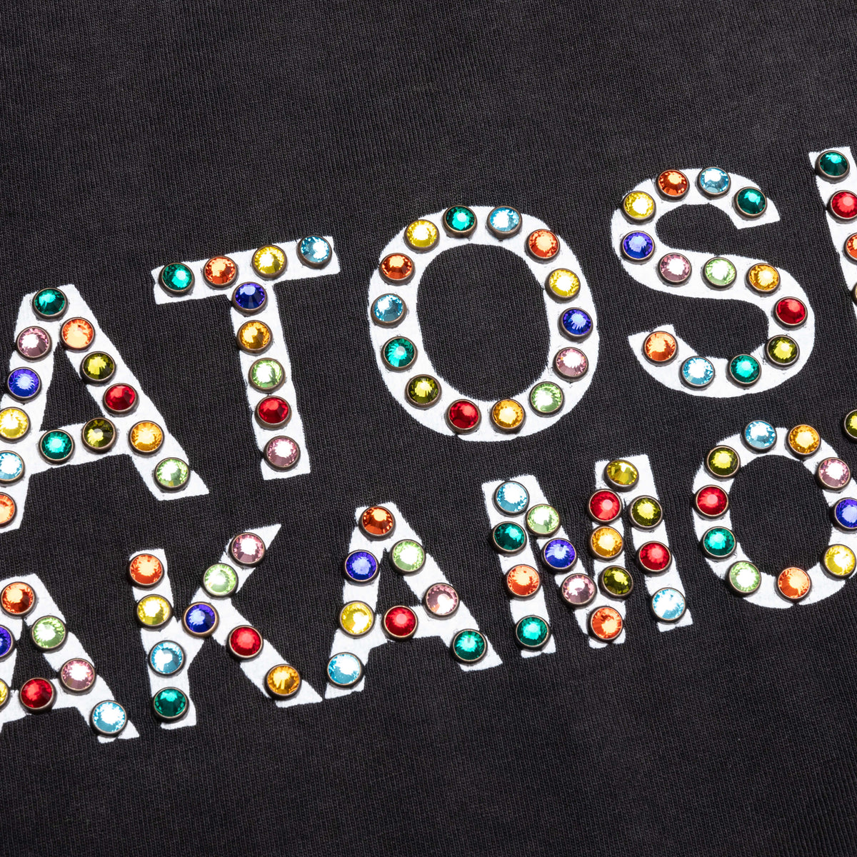 Studded Logo Tee - Washed Black