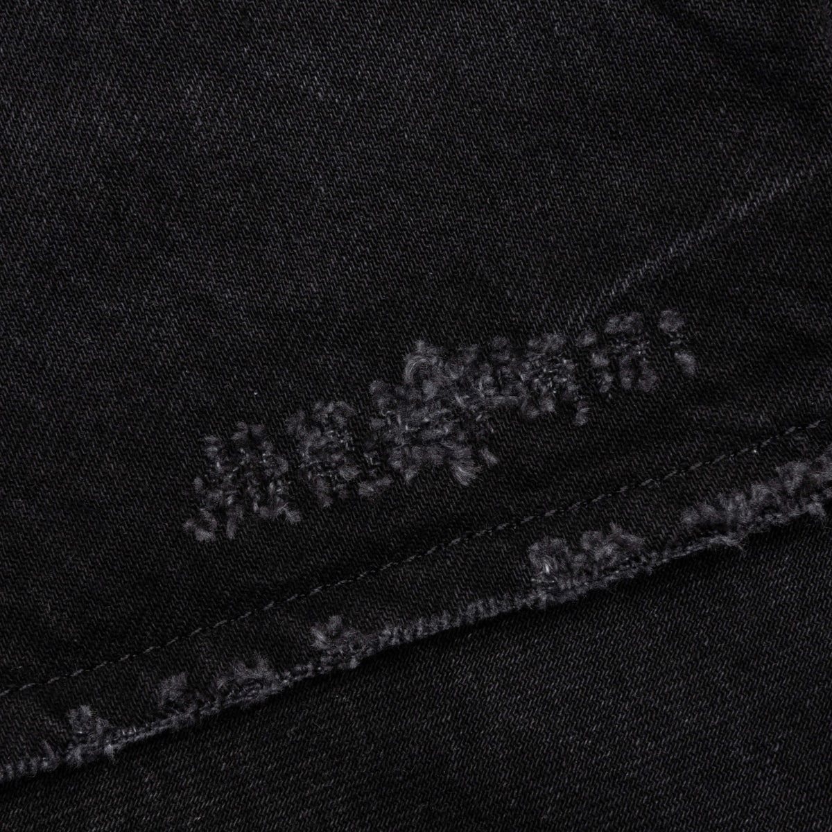 Tailored Denim Shorts - Black