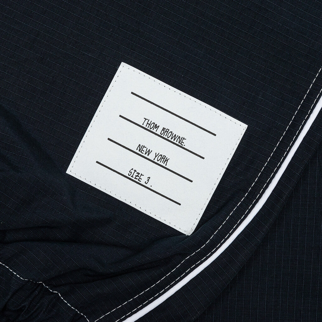 Contrast White Stitching Track Pants - Navy