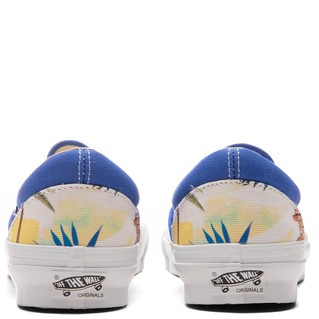 OG Classic Slip-- Blue/Spring Brick
