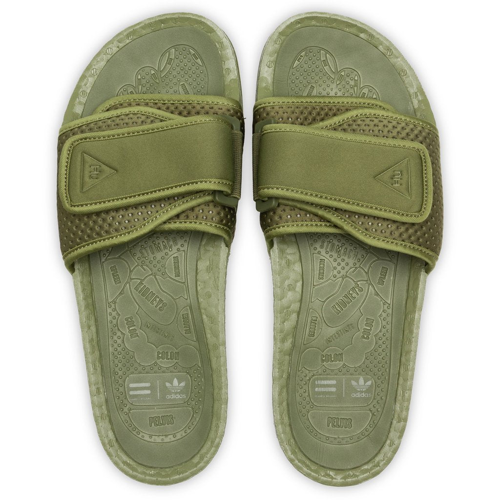 Adidas Originals x Pharrell Williams Boost Slide - Olive Cargo