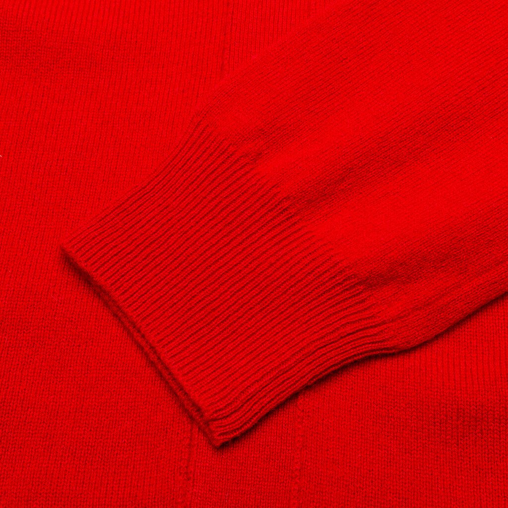 Double Heart Cardigan - Red