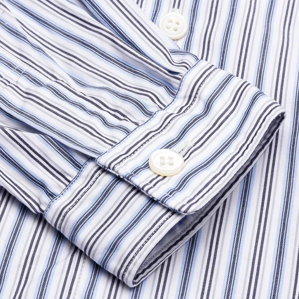 Kid's Striped Shirt - Blue/White/Black