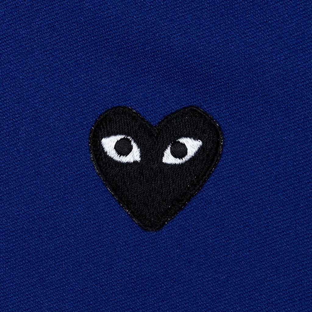 Comme des Garcons Play Women's Big Black Heart Hooded Sweatshirt - Navy