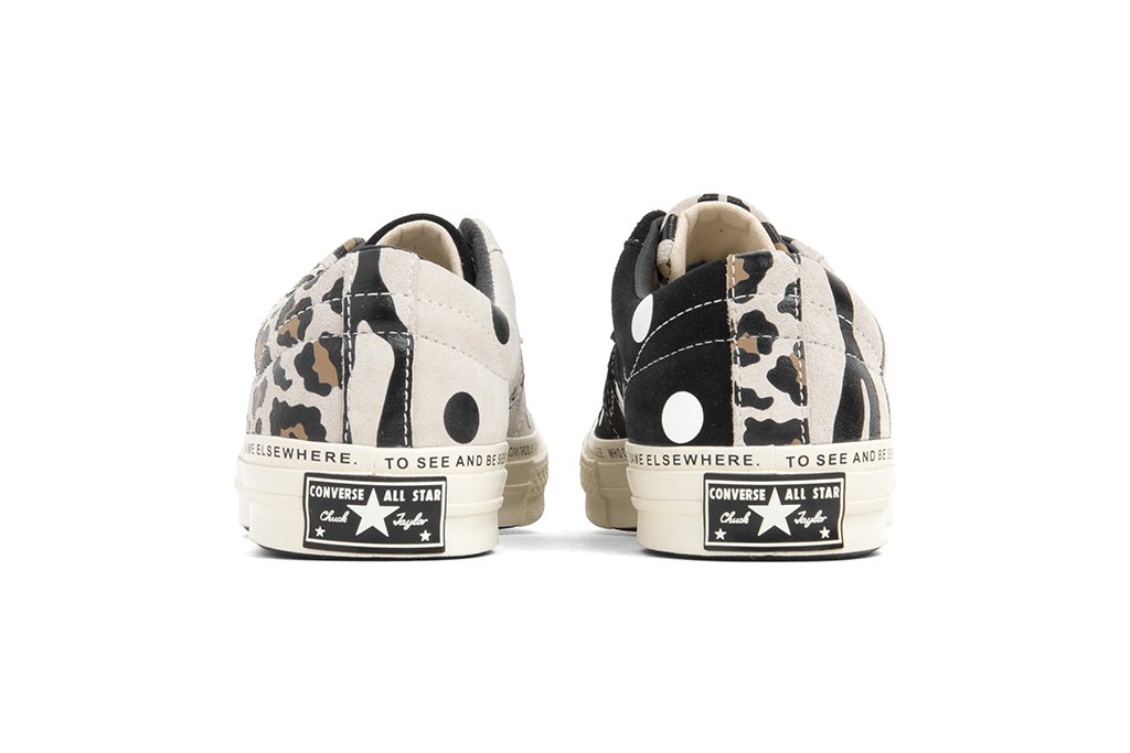 Converse x Brain Dead One Star Ox - Egret/Black/Multi