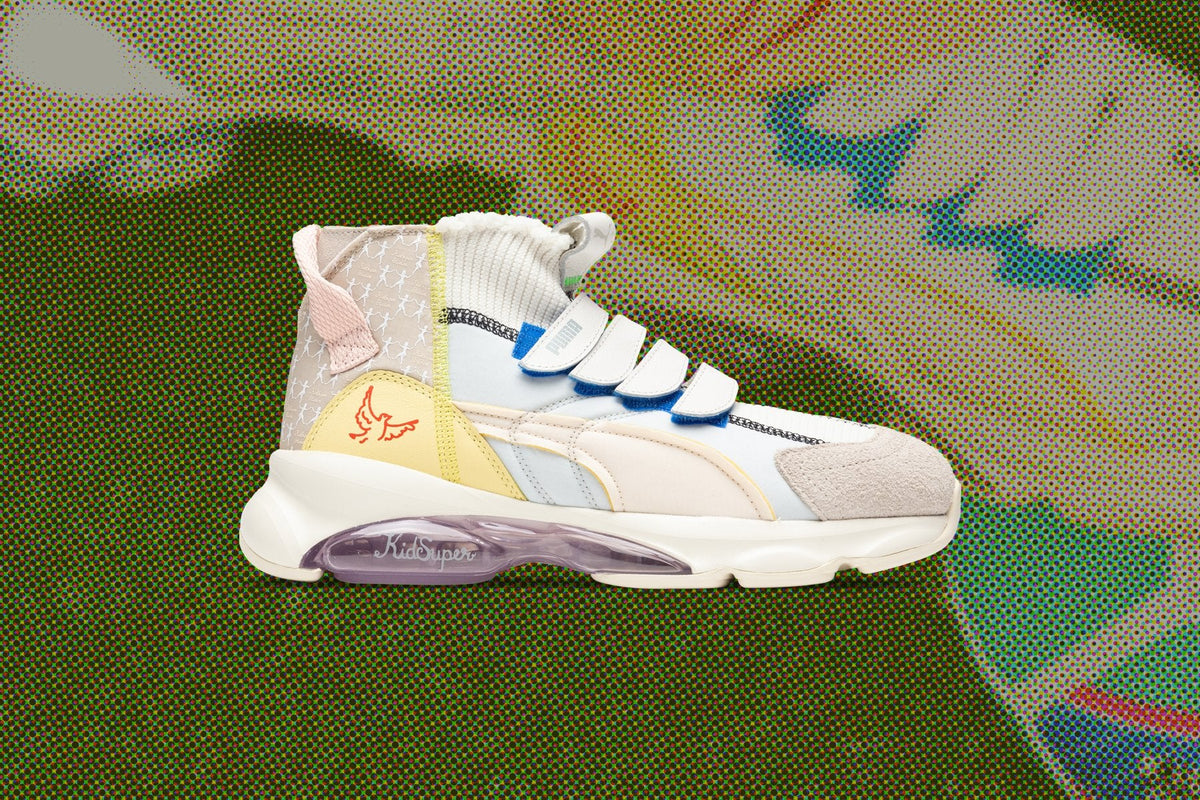 Puma x KidSuper Studios Cell Dome Sock - Whisper White/Silver Grey
