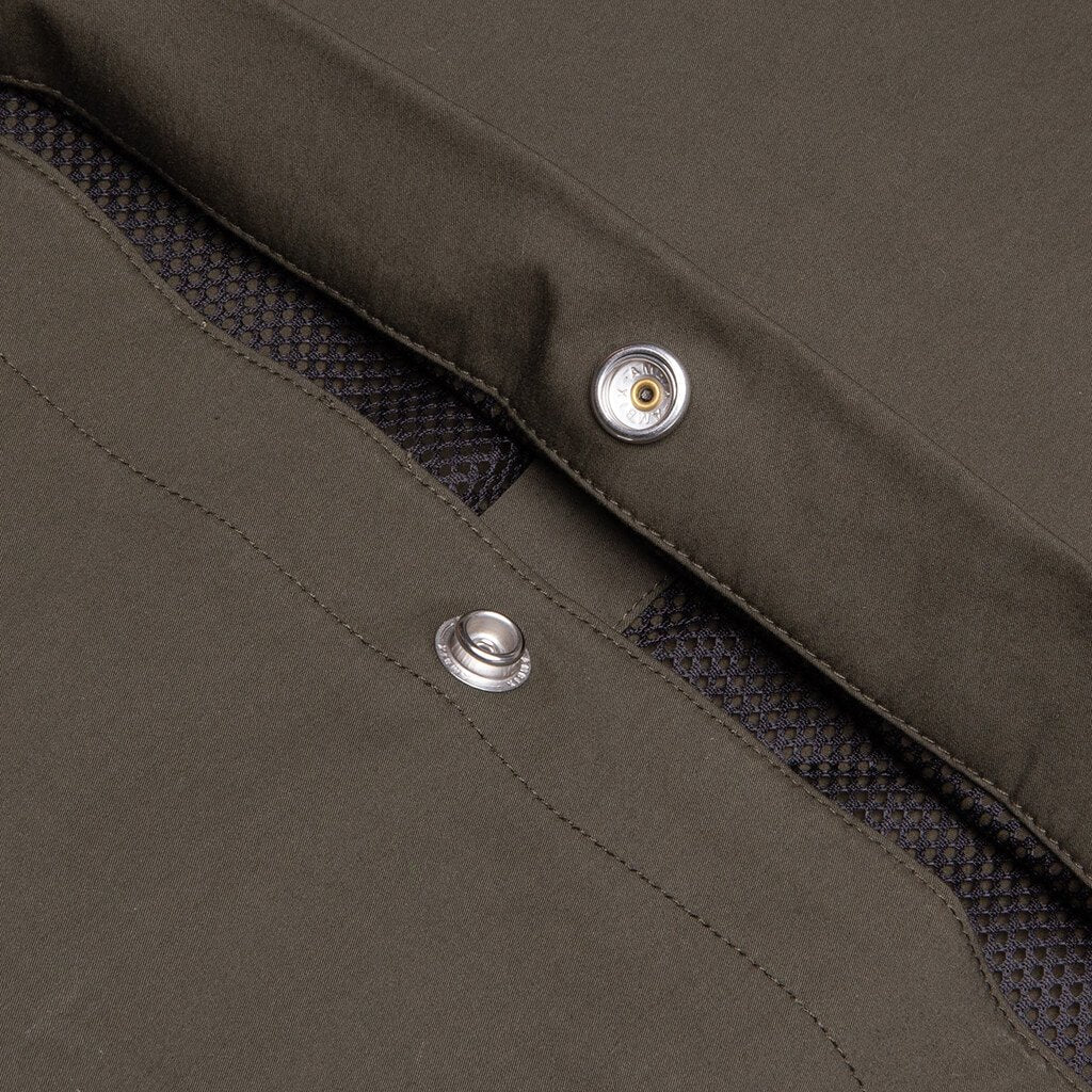 Crop Button Down Shirt - Olive