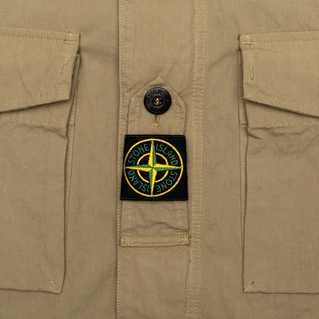 Center Patch Logo Jacket - Dark Beige
