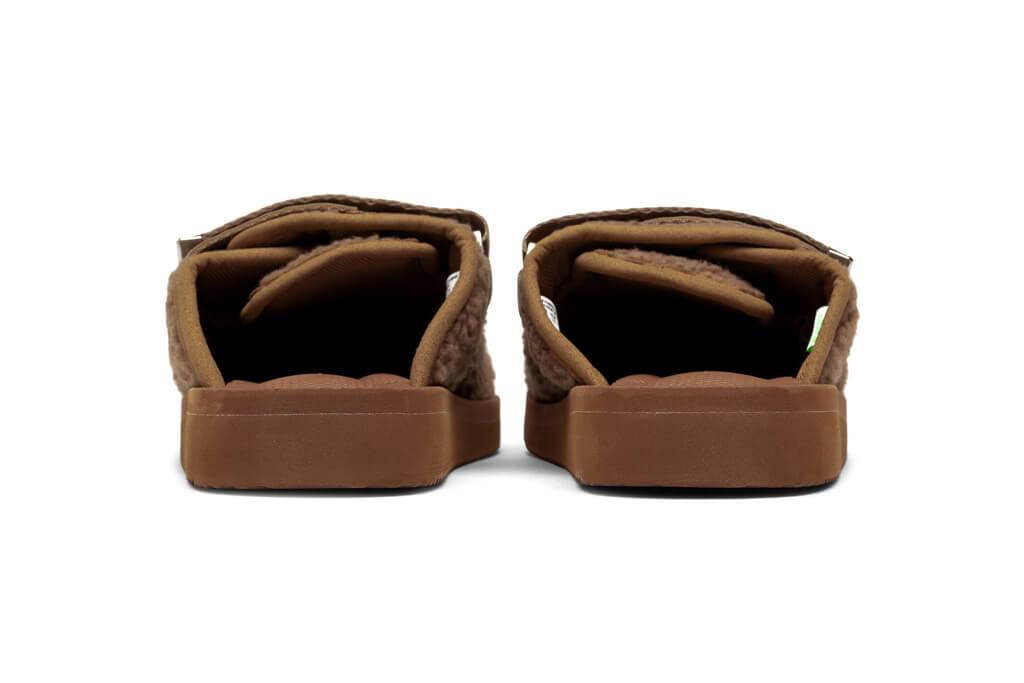 Suicoke x John Elliott Sherpa Fleece Sliders - Brown
