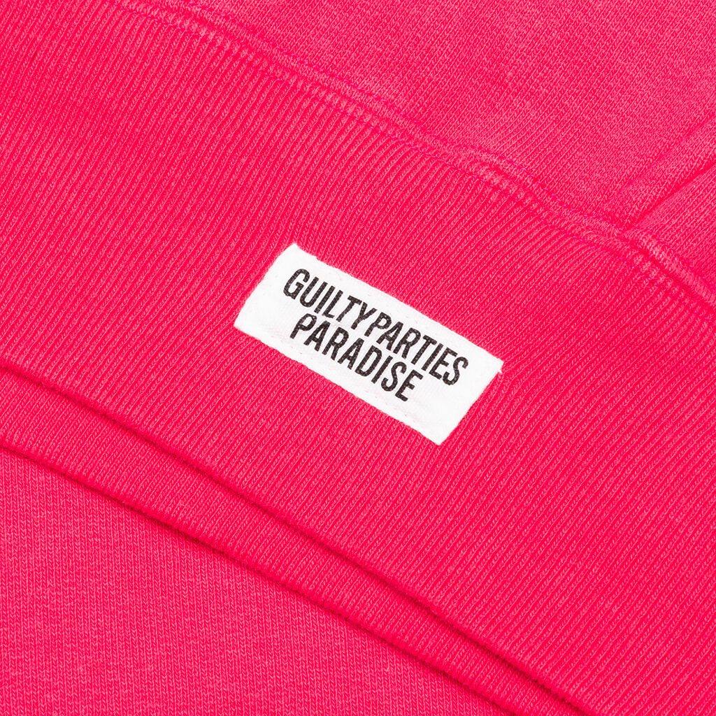 Washed Heavyweight Pullover Hooded Sweatshirt Type-2 - Pink