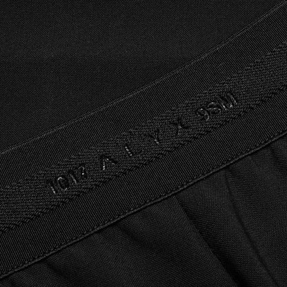 Elastic Waist Tailoring Pants - Black