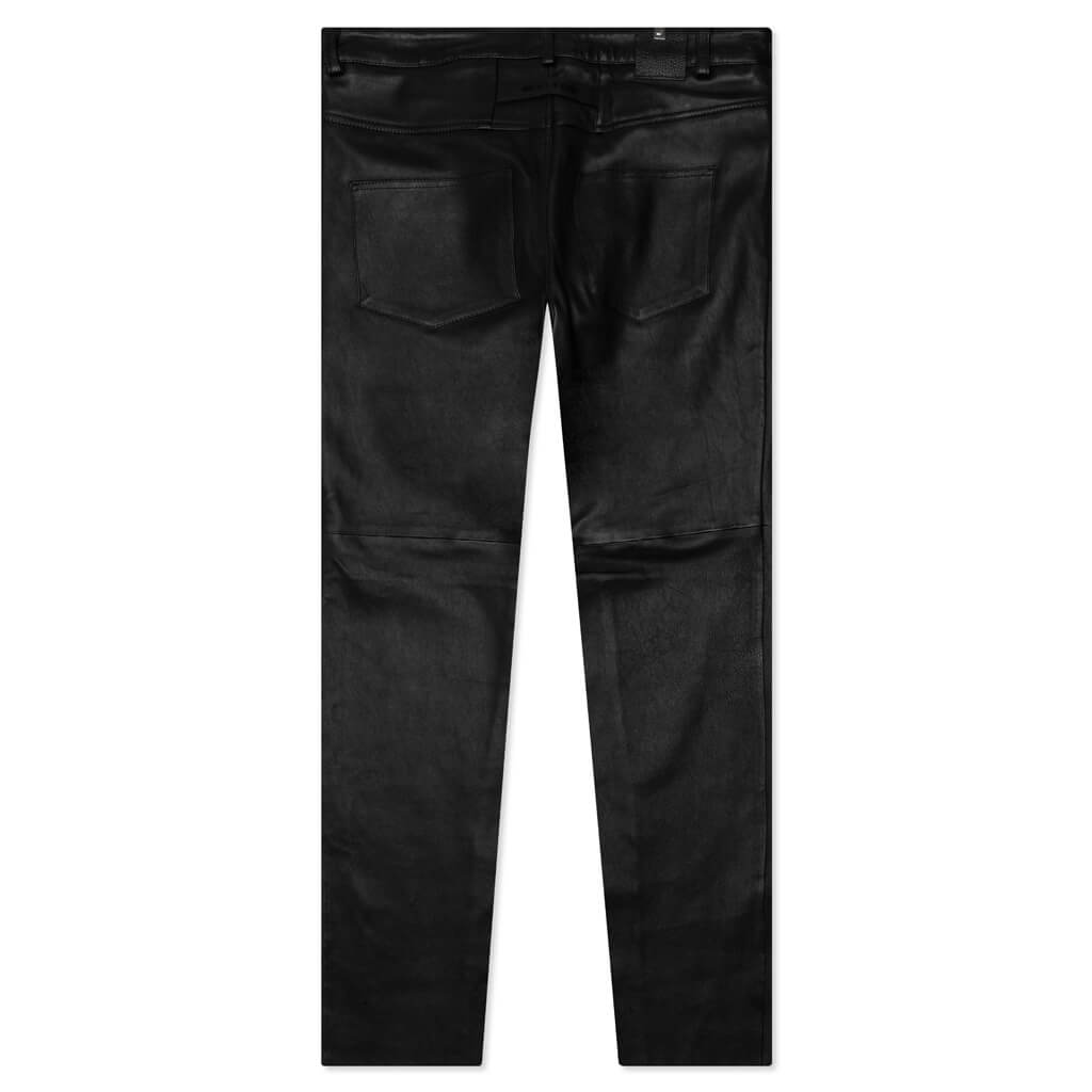 Leather 6 Pocket Pant - Black