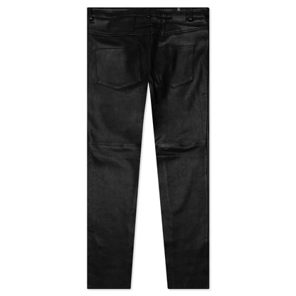 Leather 6 Pocket Pant - Black