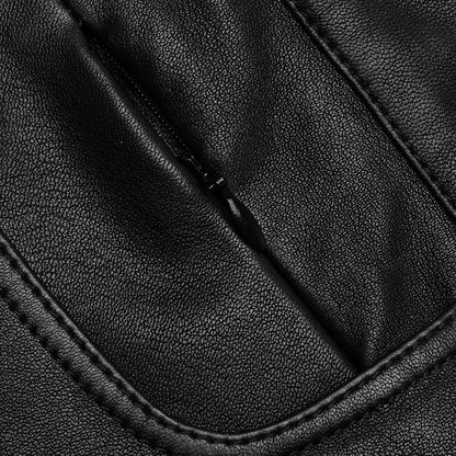 Leather 6 Pocket Pant - Black