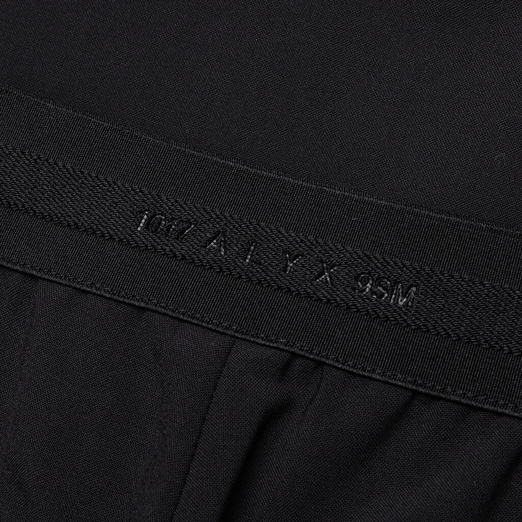 Metal Buckle Suit Pant - Black