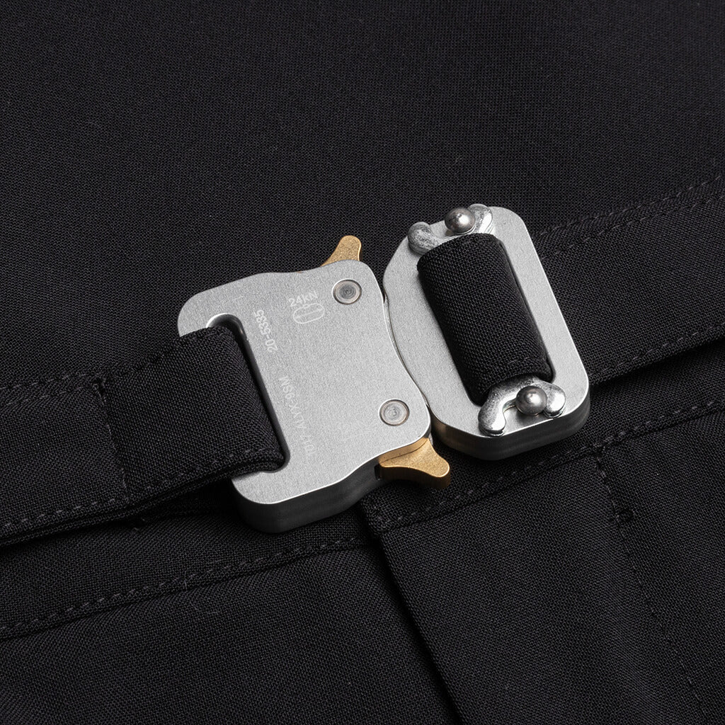Metal Buckle Suit Pant - Black