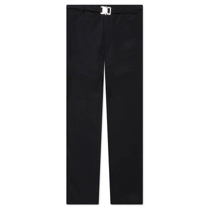 Metal Buckle Suit Pant - Black