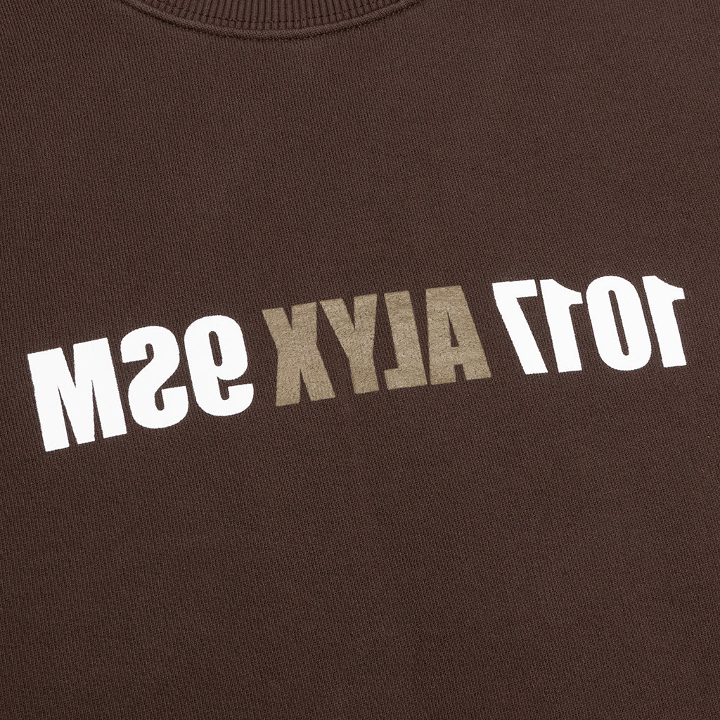 Mirrored Logo Crewneck - Deep Brown