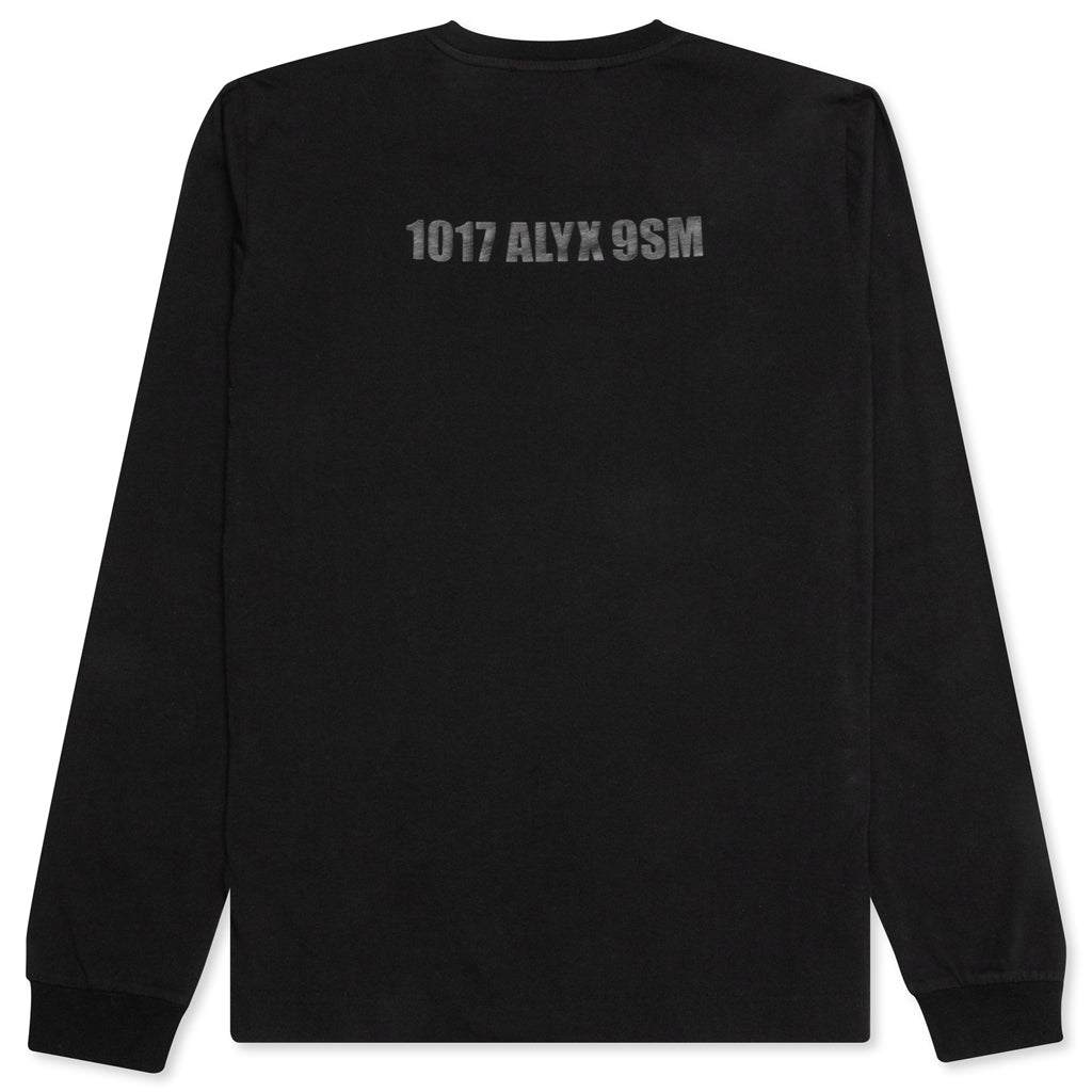 Mirrored Logo L/S Tee - Black