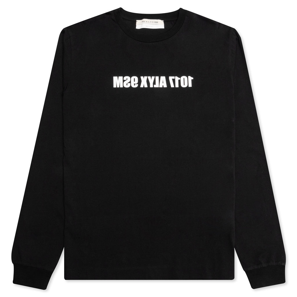 Mirrored Logo L/S Tee - Black