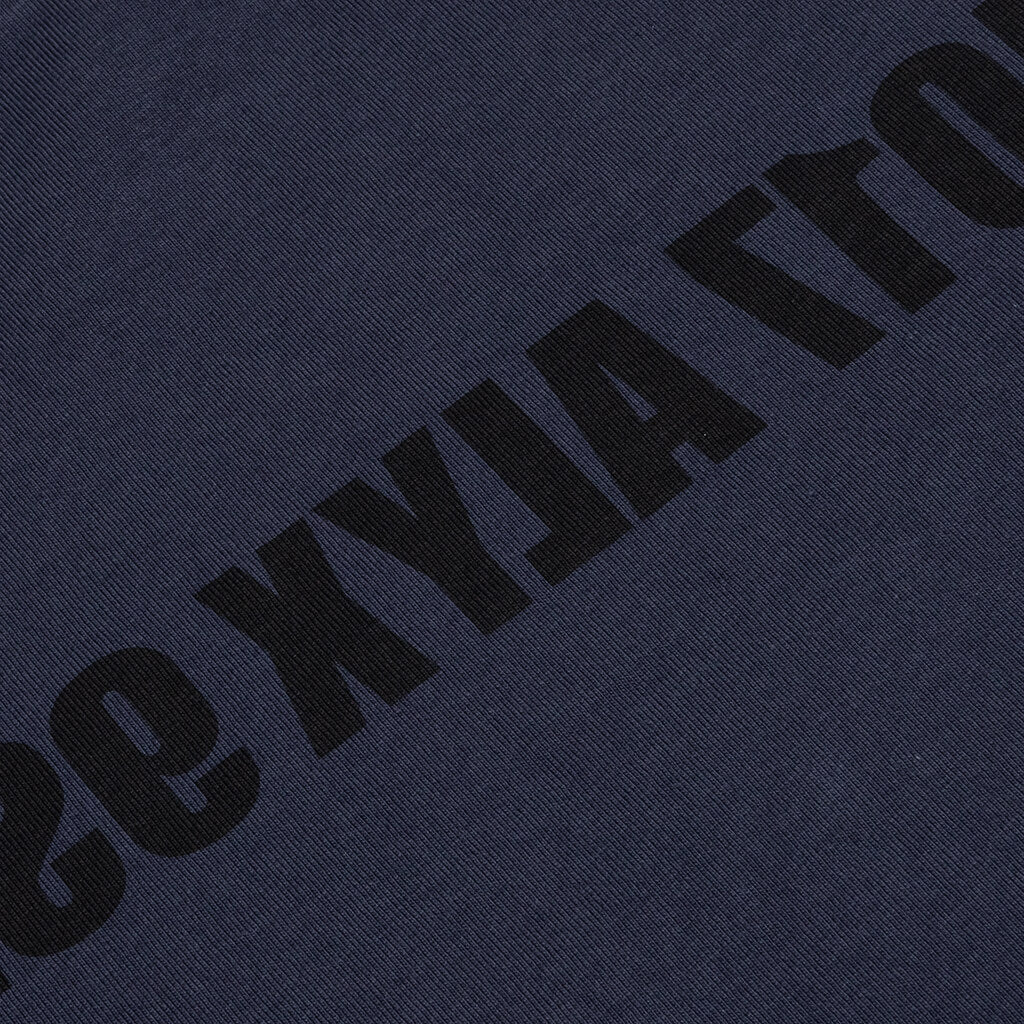 Mirrored Logo L/S Tee - Navy