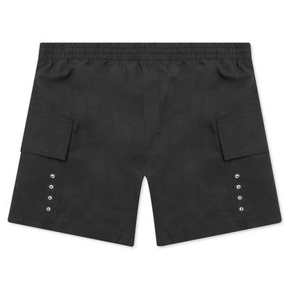 Cargo Pocket Swim Trunks - Black