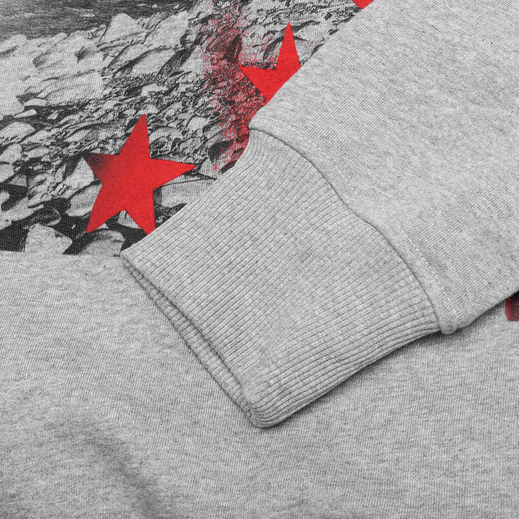 Graphic Hoodie - Grey Melange