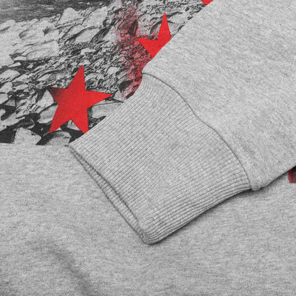 Graphic Hoodie - Grey Melange