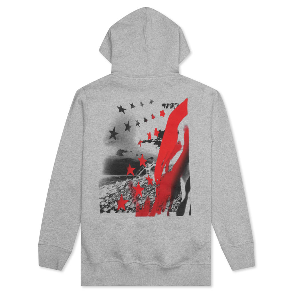 Graphic Hoodie - Grey Melange