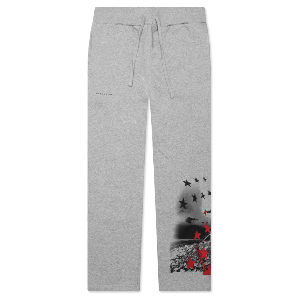 Mirrored Logo Pants - Grey Melange