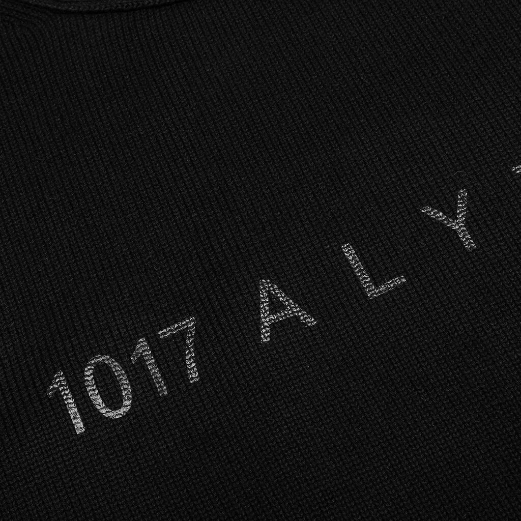 Treated Logo Crewneck Sweater - Black