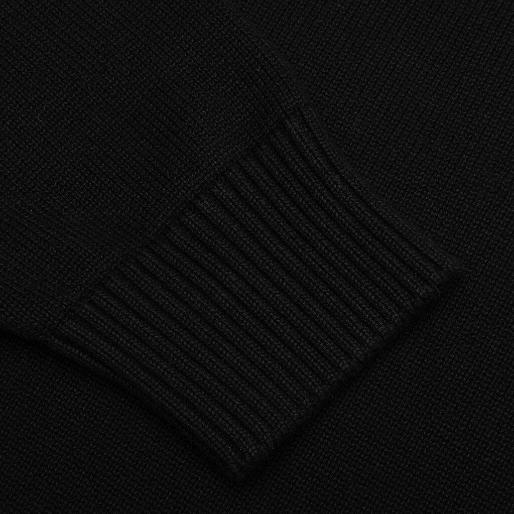 Treated Logo Crewneck Sweater - Black