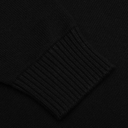Treated Logo Crewneck Sweater - Black