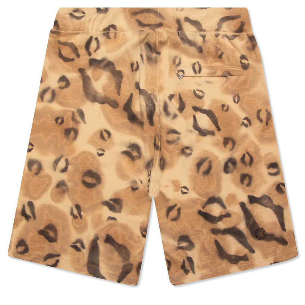 Leo Sweat Shorts - Leopard Pattern