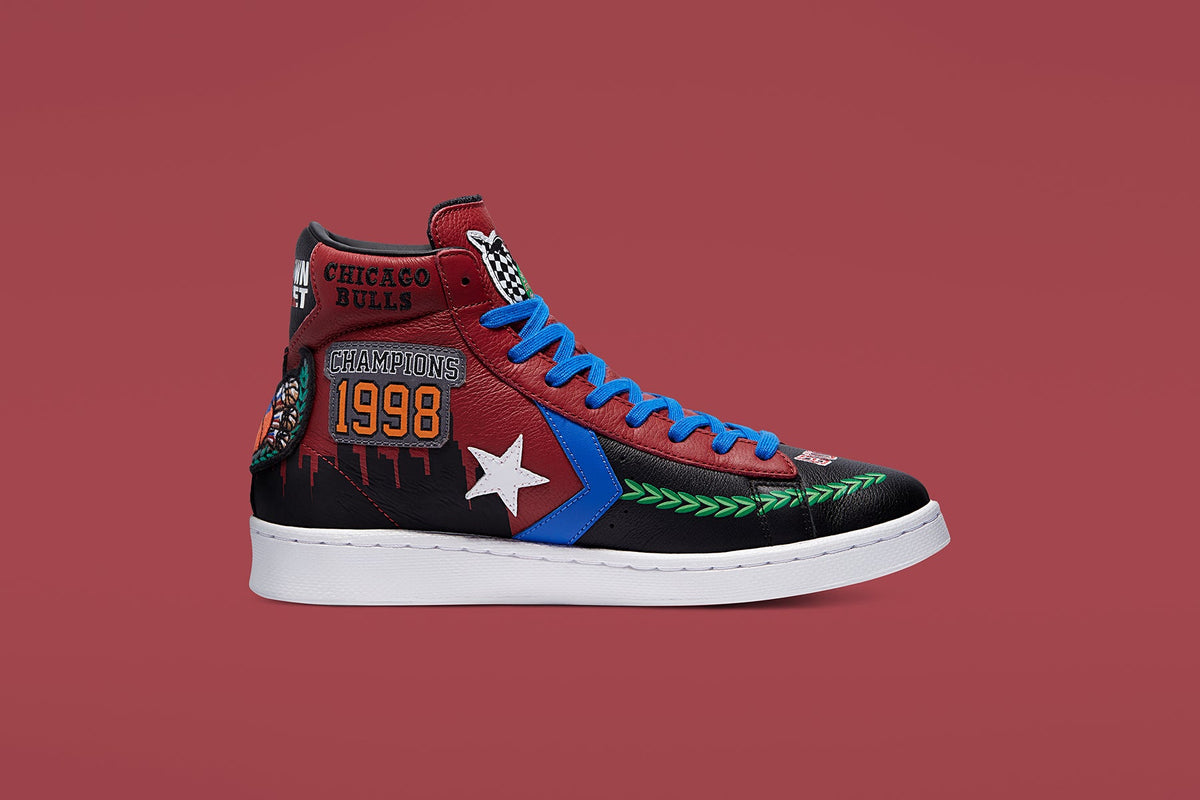 Converse x Chinatown Market Pro Leather Hi - Garnet/Black/Hyper Royal