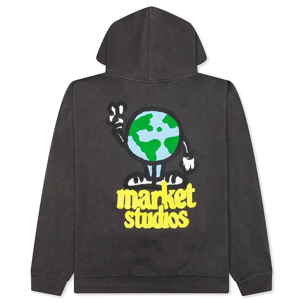 World Peace Hoodie - Washed Black