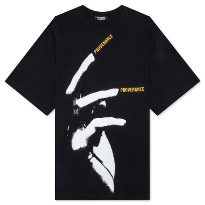 Oversized T-Shirt with Nails Print - Black