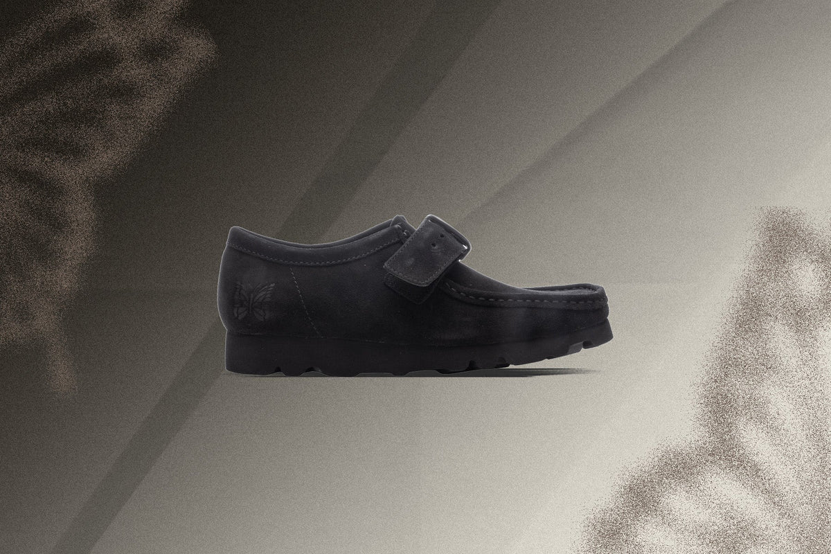 Clarks x Needles Walla Strap Lo Suede - Black