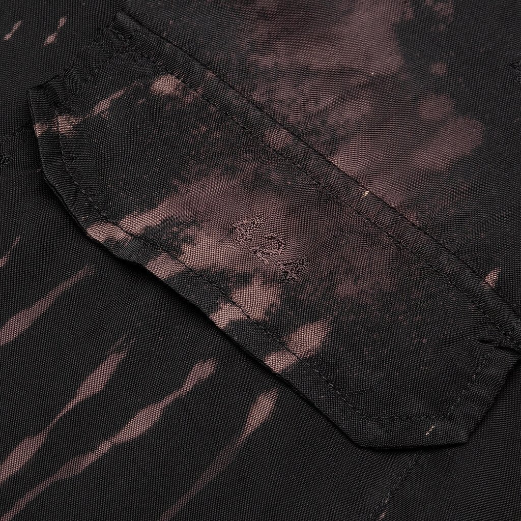 Viscose Button Up W/Bleach - Black