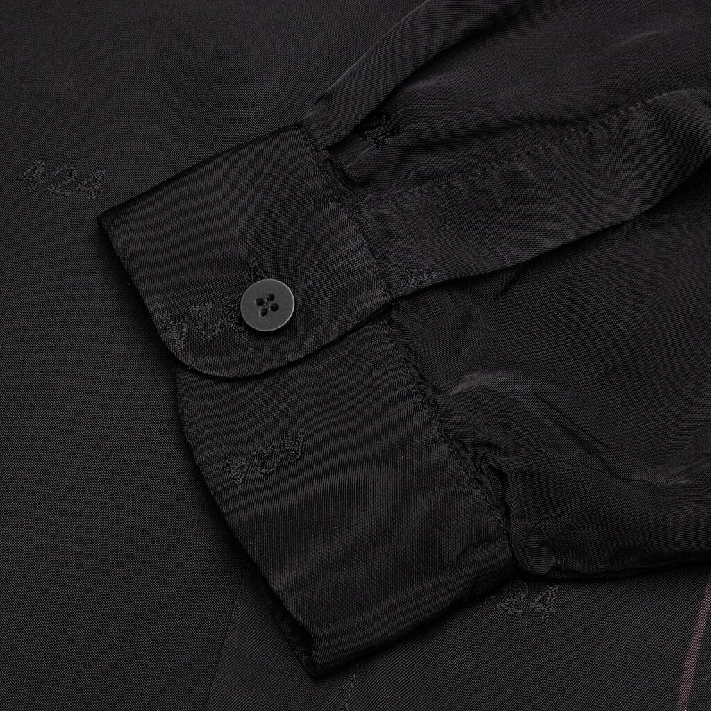 Viscose Button Up W/Bleach - Black