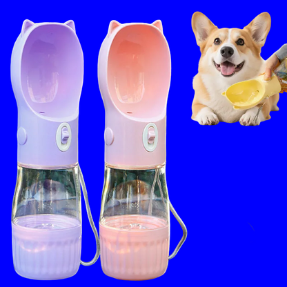 2 In 1 Portable Dog Water Bottle For Small Big Dogs Cat Outdoor Leak-proof Puppy Drinking Bowl With Food Container Pets Feeder Pet Products