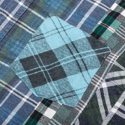 7 Cuts Wide Flannel Shirt - Assorted