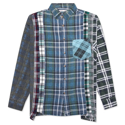 7 Cuts Wide Flannel Shirt - Assorted